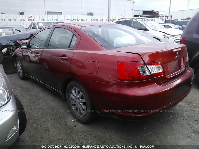 4A32B2FFXCE016544 - 2012 MITSUBISHI GALANT FE ORANGE photo 3