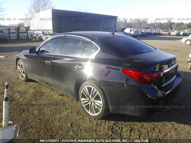 JN1BV7APXEM692933 - 2014 INFINITI Q50 PREMIUM/SPORT BLACK photo 3