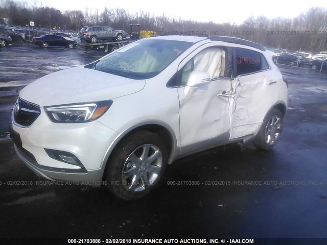 KL4CJGSMXHB136536 - 2017 BUICK ENCORE ESSENCE WHITE photo 2