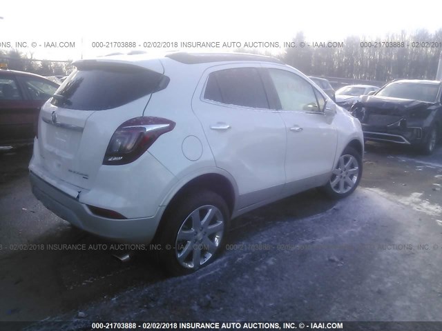 KL4CJGSMXHB136536 - 2017 BUICK ENCORE ESSENCE WHITE photo 4