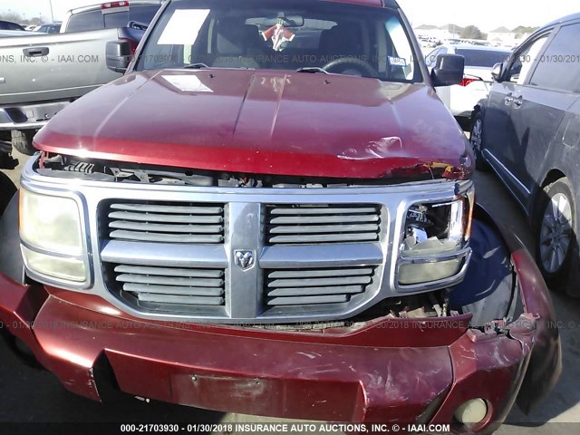 1D8GT28K78W135042 - 2008 DODGE NITRO SXT RED photo 6