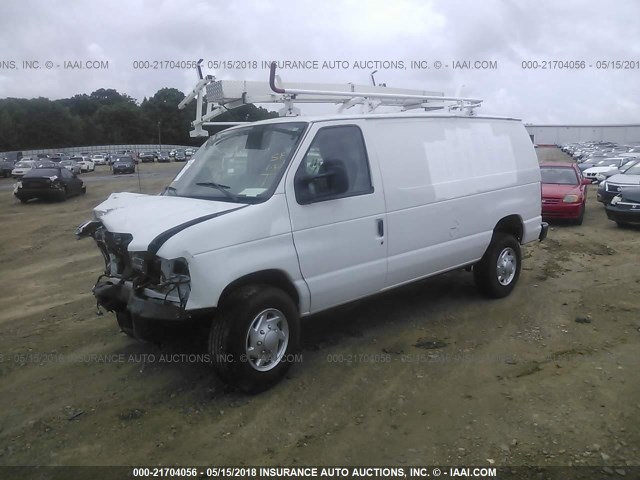 1FTNE2EW6EDA58792 - 2014 FORD ECONOLINE E250 VAN WHITE photo 2