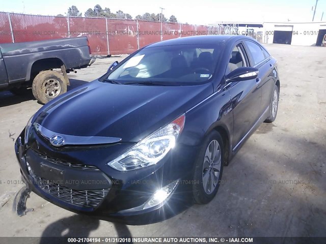 KMHEC4A46DA092345 - 2013 HYUNDAI SONATA HYBRID BLACK photo 2