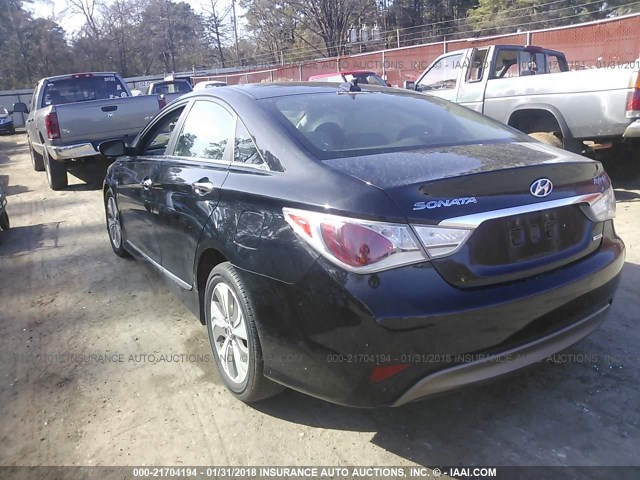 KMHEC4A46DA092345 - 2013 HYUNDAI SONATA HYBRID BLACK photo 3