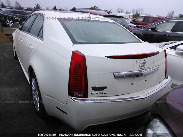 1G6DG5E58D0121415 - 2013 CADILLAC CTS LUXURY COLLECTION WHITE photo 3