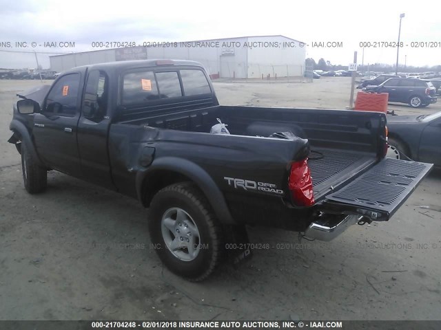 5TEWN72N24Z324974 - 2004 TOYOTA TACOMA XTRACAB BLACK photo 3