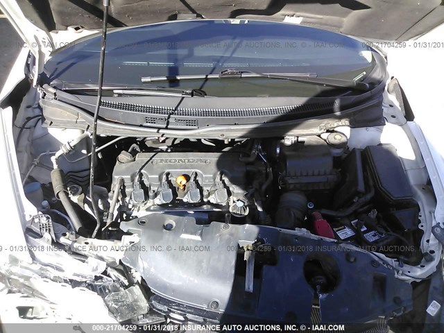 19XFB2F93DE214743 - 2013 HONDA CIVIC EXL WHITE photo 10