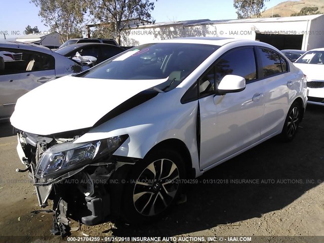 19XFB2F93DE214743 - 2013 HONDA CIVIC EXL WHITE photo 2