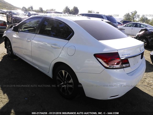 19XFB2F93DE214743 - 2013 HONDA CIVIC EXL WHITE photo 3