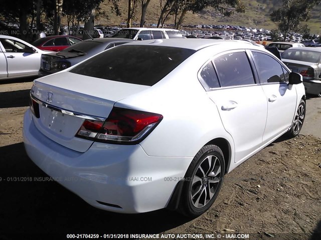19XFB2F93DE214743 - 2013 HONDA CIVIC EXL WHITE photo 4