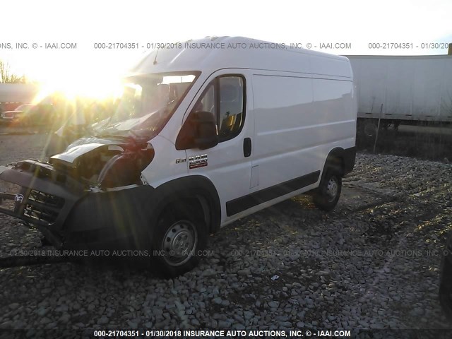 3C6TRVCG2HE500034 - 2017 RAM PROMASTER 2500 2500 HIGH WHITE photo 2