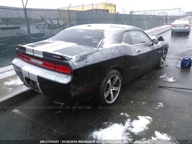 2C3CDYCJ7CH103246 - 2012 DODGE CHALLENGER SRT-8 BLACK photo 4