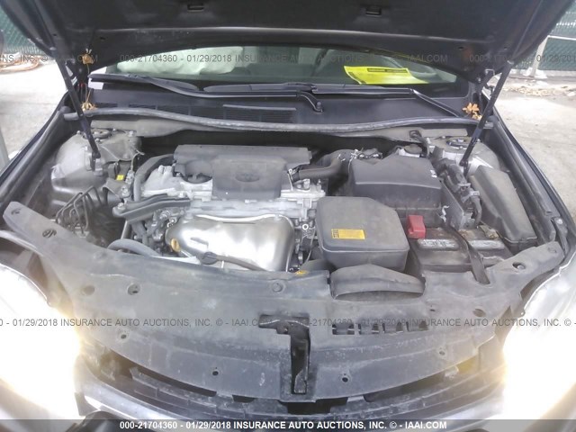 4T1BF1FK9FU872633 - 2015 TOYOTA CAMRY LE/XLE/SE/XSE GRAY photo 10