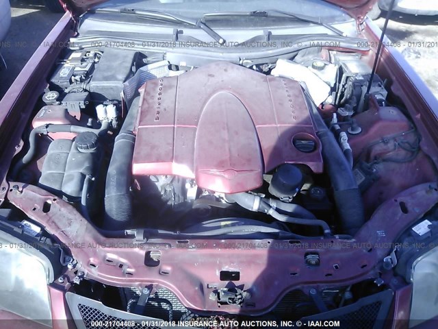 1C3AN69L86X066418 - 2006 CHRYSLER CROSSFIRE LIMITED MAROON photo 10