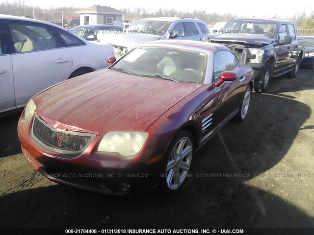 1C3AN69L86X066418 - 2006 CHRYSLER CROSSFIRE LIMITED MAROON photo 2