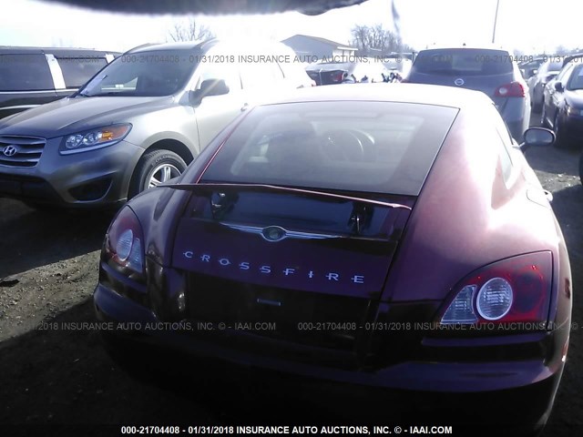 1C3AN69L86X066418 - 2006 CHRYSLER CROSSFIRE LIMITED MAROON photo 8