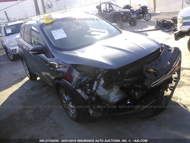 1FMCU0J96GUC25570 - 2016 FORD ESCAPE TITANIUM GRAY photo 1