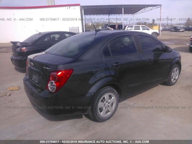 1G1JB5SH0E4183052 - 2014 CHEVROLET SONIC LS Սև լուսանկար 4