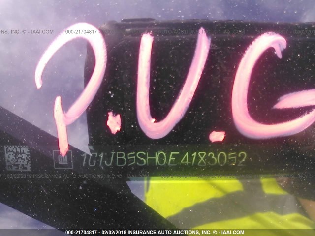 1G1JB5SH0E4183052 - 2014 CHEVROLET SONIC LS Սև լուսանկար 9