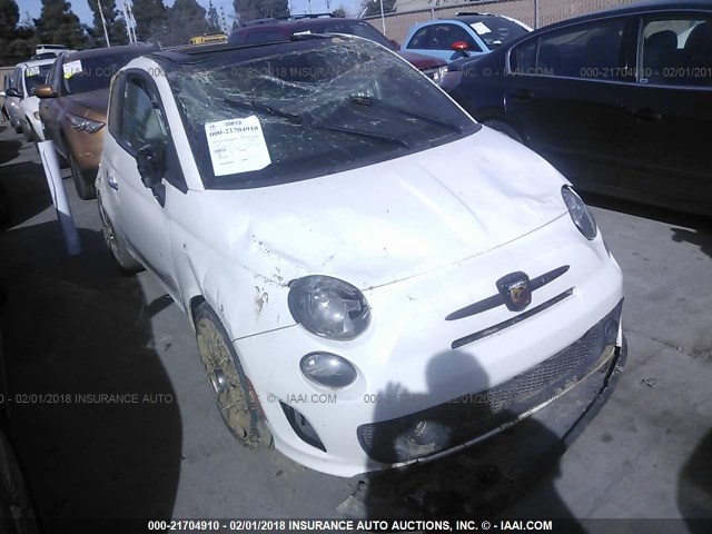 3C3CFFFH3ET267756 - 2014 FIAT 500 ABARTH WHITE photo 1