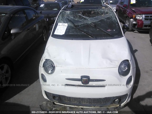 3C3CFFFH3ET267756 - 2014 FIAT 500 ABARTH WHITE photo 6