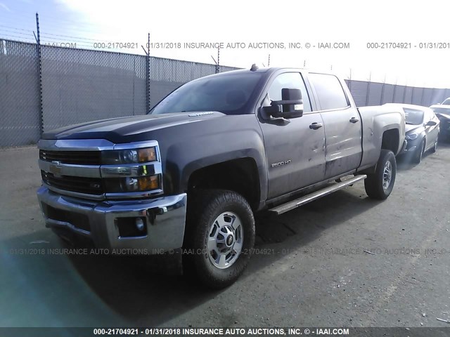 1GC1KVE89FF139009 - 2015 CHEVROLET SILVERADO K2500 HEAVY DUTY LT GRAY photo 2