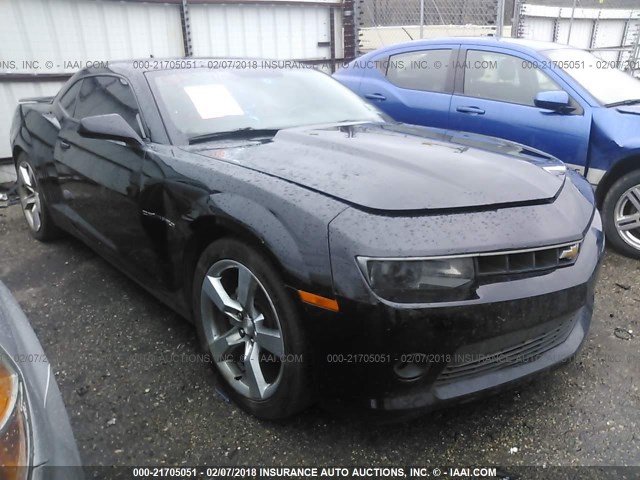 2G1FC1E33E9121184 - 2014 CHEVROLET CAMARO LT BLACK photo 1