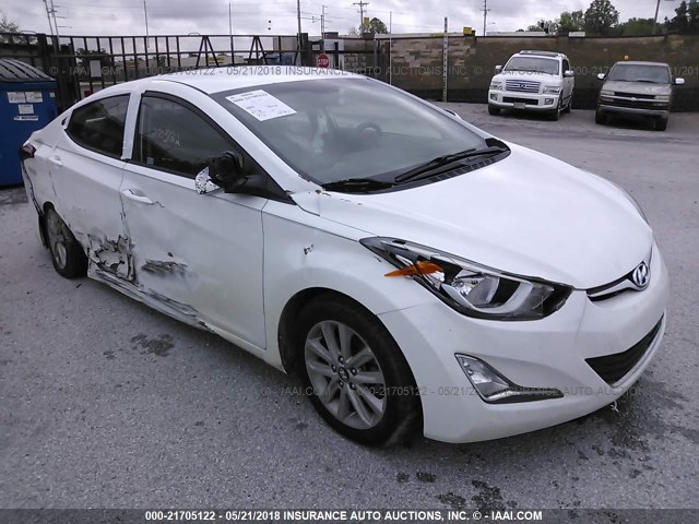 5NPDH4AE2FH563686 - 2015 HYUNDAI ELANTRA SE/SPORT/LIMITED WHITE photo 1