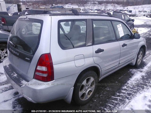 JF1SG65693H730974 - 2003 SUBARU FORESTER 2.5XS Argent photo 4