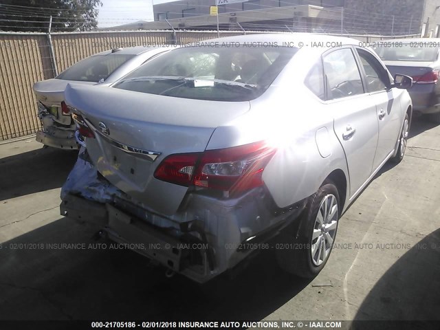 3N1AB7AP9GY296576 - 2016 NISSAN SENTRA S/SV/SR/SL SILVER photo 4