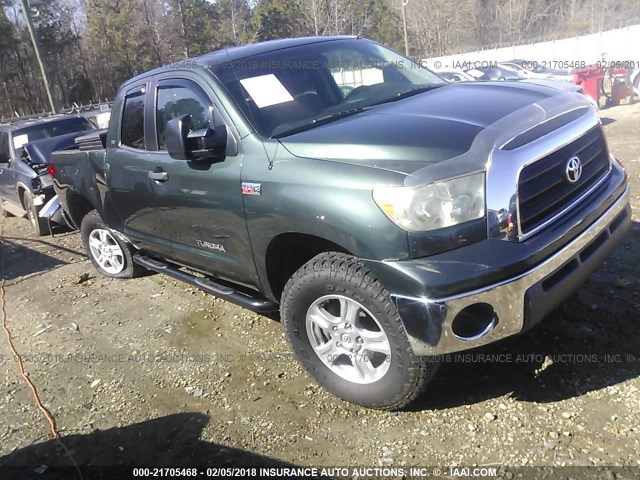 5TFBV54147X014785 - 2007 TOYOTA TUNDRA DOUBLE CAB SR5 GREEN photo 1