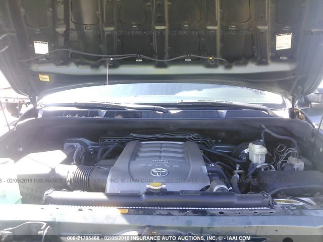 5TFBV54147X014785 - 2007 TOYOTA TUNDRA DOUBLE CAB SR5 GREEN photo 10