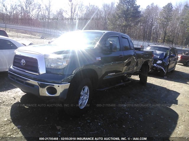 5TFBV54147X014785 - 2007 TOYOTA TUNDRA DOUBLE CAB SR5 GREEN photo 2