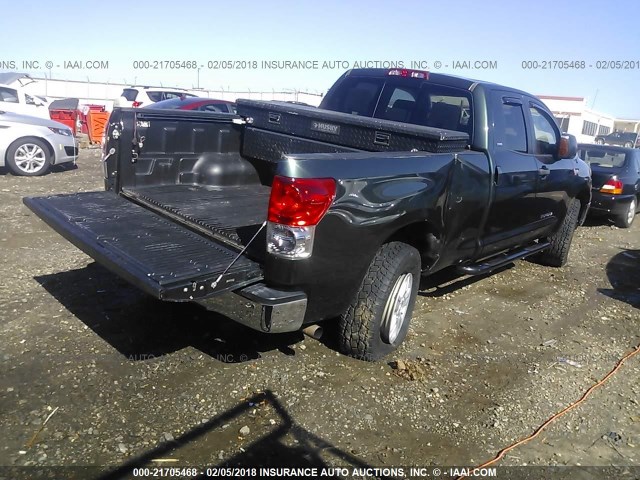 5TFBV54147X014785 - 2007 TOYOTA TUNDRA DOUBLE CAB SR5 GREEN photo 4