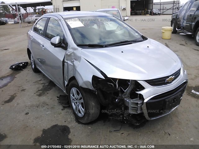 1G1JB5SH9H4132041 - 2017 CHEVROLET SONIC LS SILVER photo 1