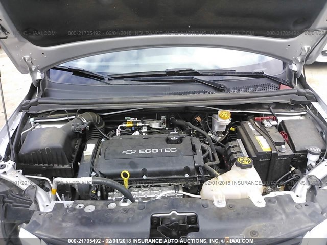 1G1JB5SH9H4132041 - 2017 CHEVROLET SONIC LS SILVER photo 10