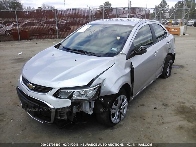 1G1JB5SH9H4132041 - 2017 CHEVROLET SONIC LS SILVER photo 2