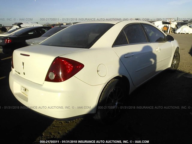 1G2ZF55B064149589 - 2006 PONTIAC G6 SE WHITE photo 4