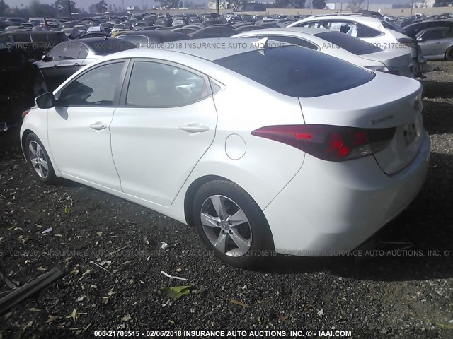 5NPDH4AE1DH322778 - 2013 HYUNDAI ELANTRA GLS/LIMITED WHITE photo 3