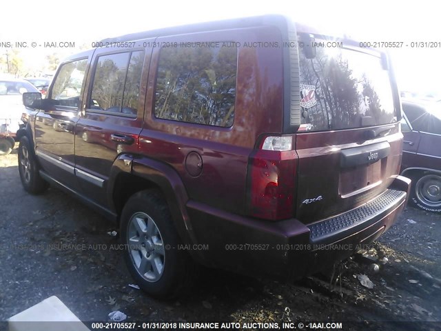 1J8HG48KX7C670992 - 2007 JEEP COMMANDER MAROON photo 3
