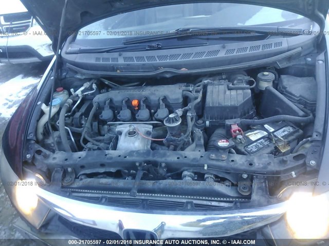 1HGFA16969L003114 - 2009 HONDA CIVIC EXL BLACK photo 10