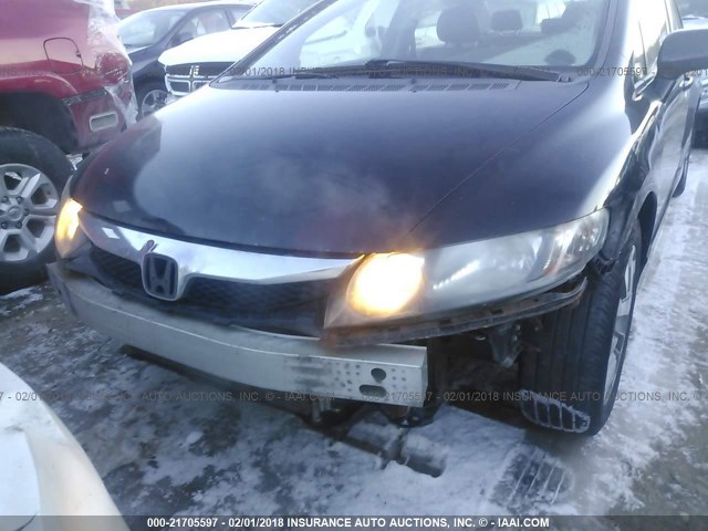 1HGFA16969L003114 - 2009 HONDA CIVIC EXL BLACK photo 6