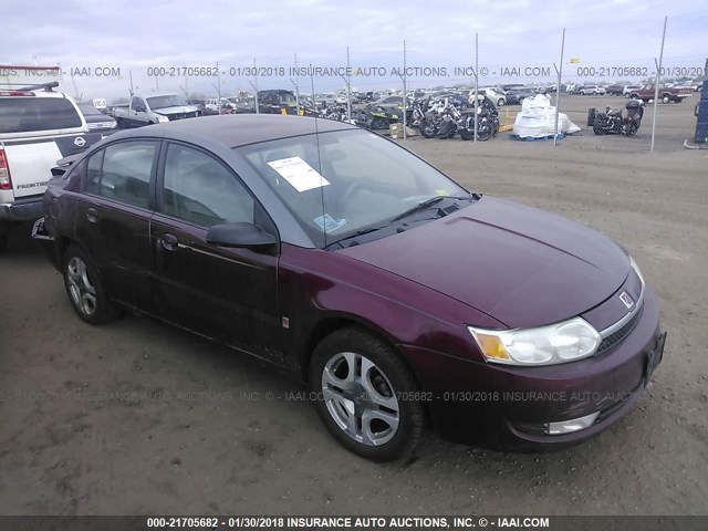 1G8AK52F13Z129338 - 2003 SATURN ION LEVEL 3 MAROON photo 1