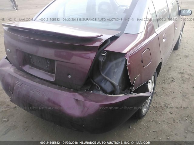 1G8AK52F13Z129338 - 2003 SATURN ION LEVEL 3 MAROON photo 6