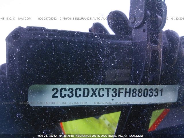 2C3CDXCT3FH880331 - 2015 DODGE CHARGER R/T BLACK photo 9
