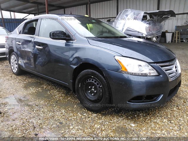 3N1AB7AP1FY383306 - 2015 NISSAN SENTRA S/SV/SR/SL GREEN photo 1