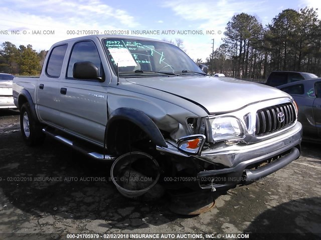 5TEGN92N82Z889856 - 2002 TOYOTA TACOMA DOUBLE CAB PRERUNNER GRAY photo 1