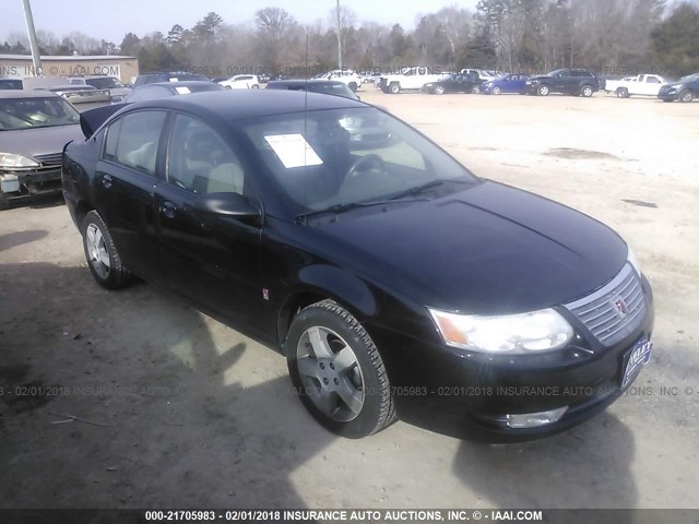 1G8AL55F27Z166915 - 2007 SATURN ION LEVEL 3 BLACK photo 1