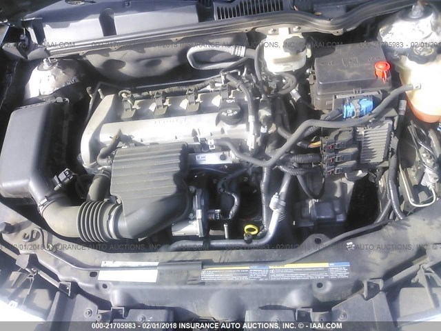 1G8AL55F27Z166915 - 2007 SATURN ION LEVEL 3 BLACK photo 10