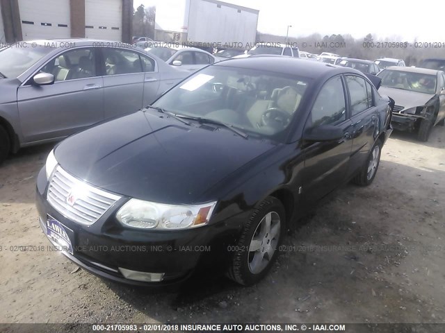 1G8AL55F27Z166915 - 2007 SATURN ION LEVEL 3 BLACK photo 2